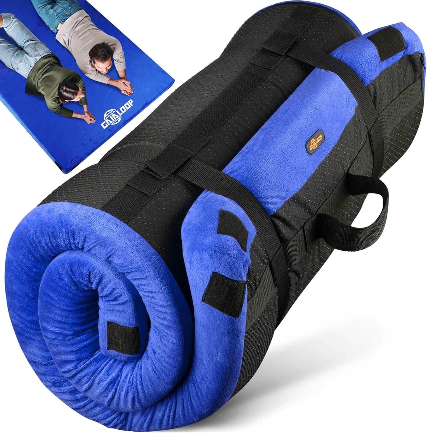 Brand Thick Memory Foam Full Futon Mattress – Portable Roll-Up Sleeping Mat for Indoor/Outdoor Travel, 75x54x3