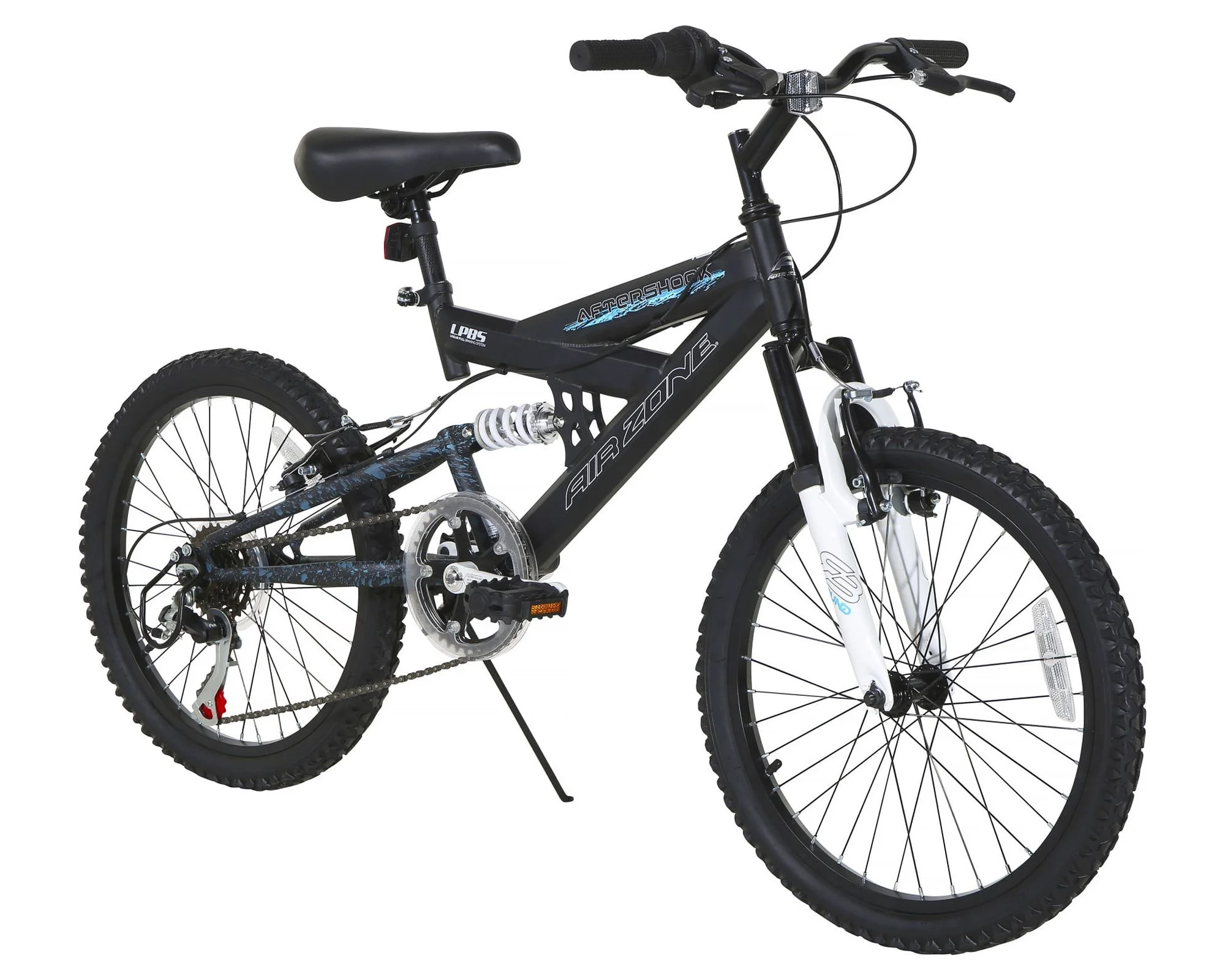 Dynacraft Air Zone 20′′ Boys Mountain Bike, Dual Suspension, 6-Speed Shimano, Ages 7-12