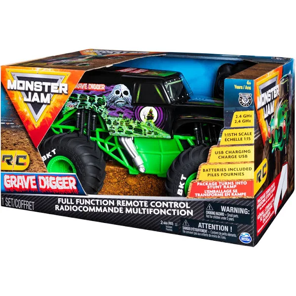 Monster Jam Official Grave Digger Remote Control Truck 1:15 Scale 2.4ghz