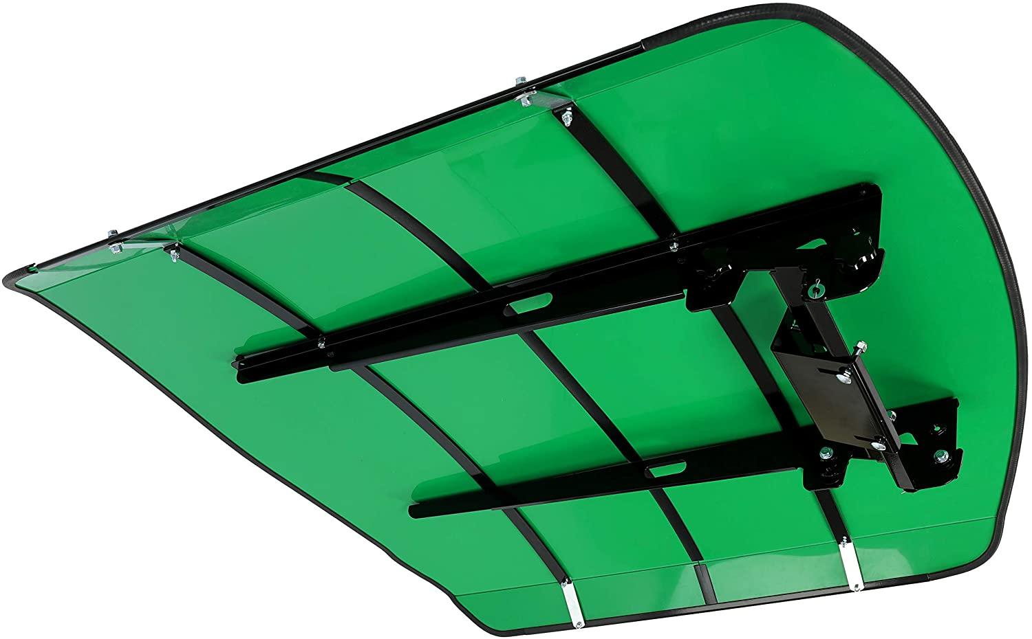 HECASA Green Tractor Canopy for ROPS Tractors, 48′′x52′′, Fits 2′′x2′′ or 2′′x3′′ ROPS, Easy Bolt-On Installation