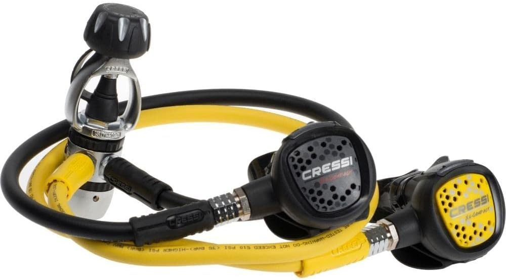 Cressi AC2/Compact + Octopus XS Scuba Diving Regulator Set, Black, Unisex-Adult, Made in Italy