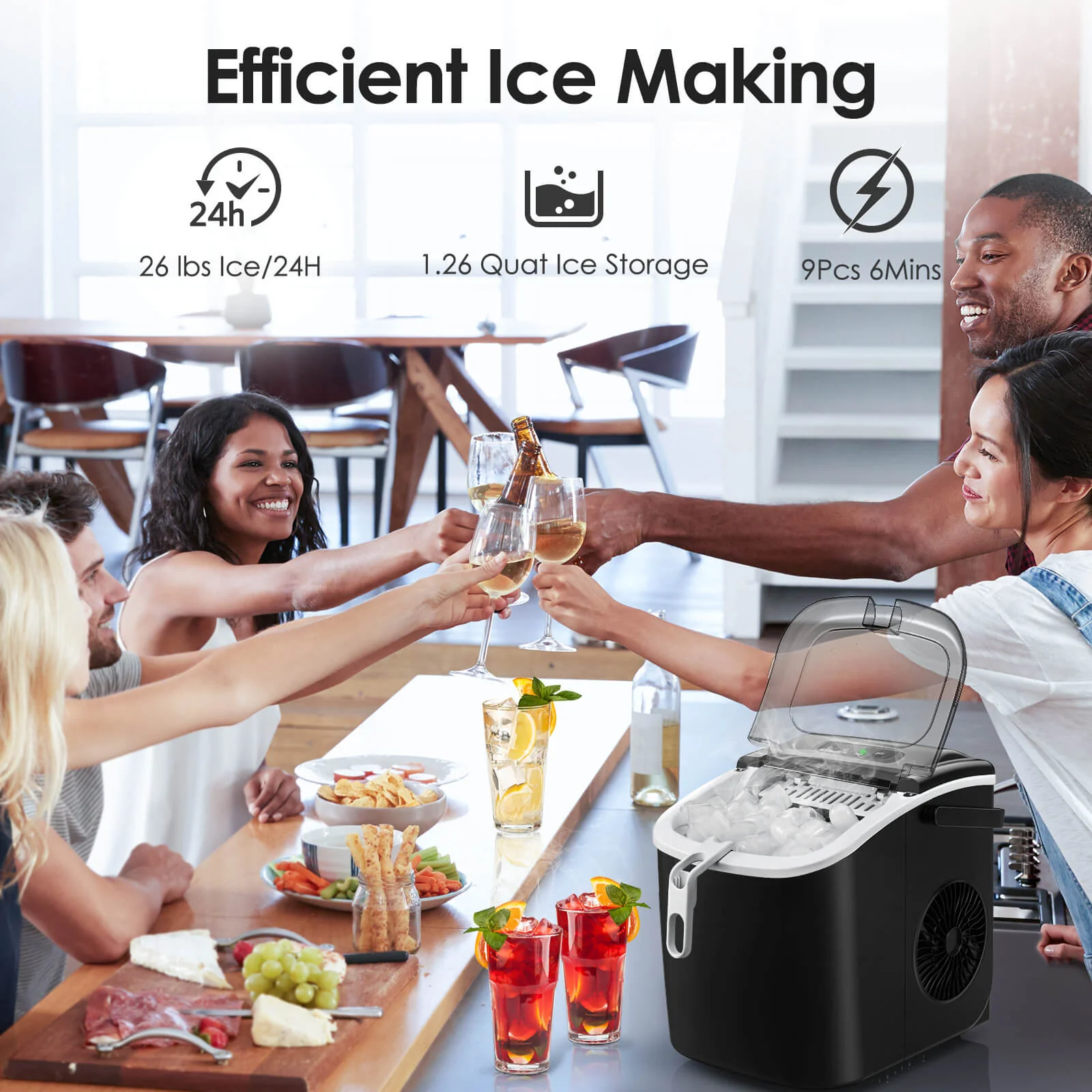 Portable Ice Maker with Handle Z5822H