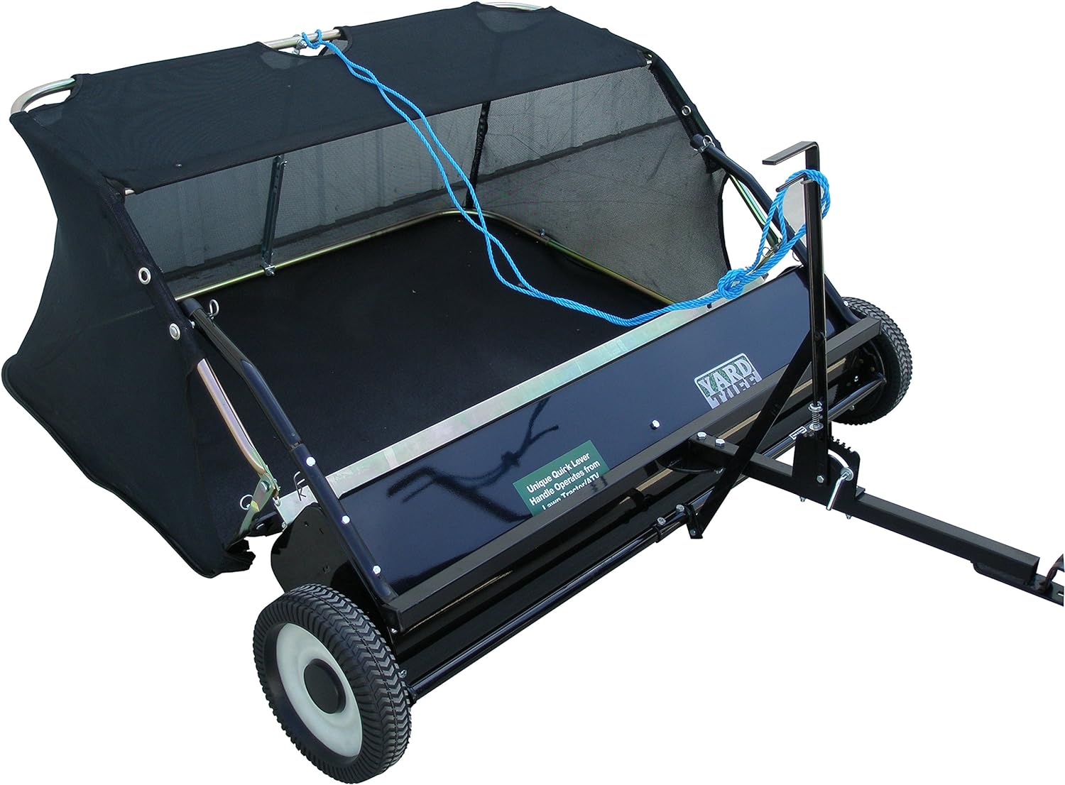 Yard Tuff 42′′ Tow-Style Lawn Sweeper, Adjustable Brush Height, Mesh Bag, Steel Construction