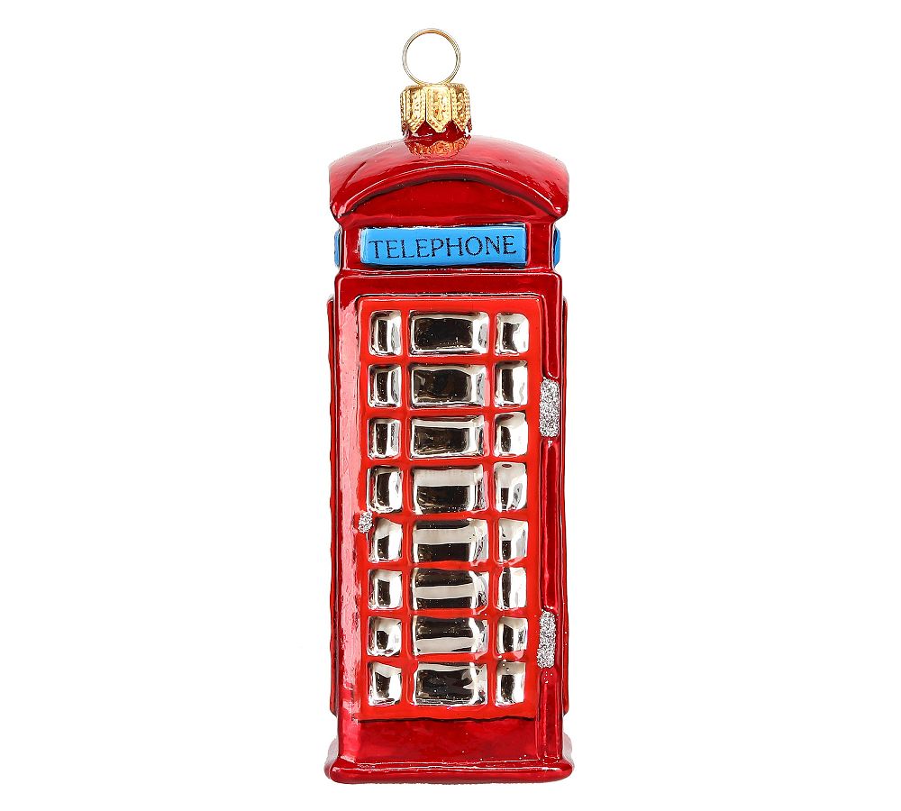 Handmade Heirloom British Phone Booth Ornament