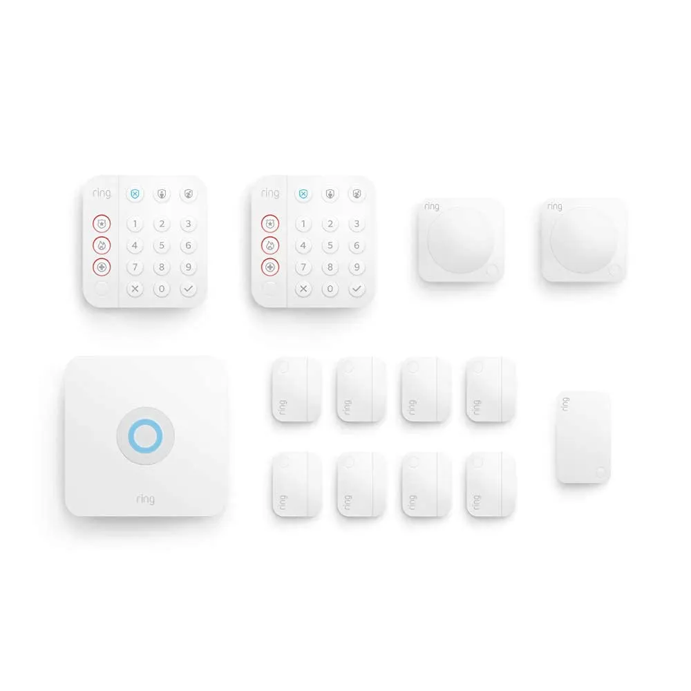 Ring 14-Piece Alarm Kit – Home Security System with Base Station, Keypads, Sensors & Alexa Compatibility
