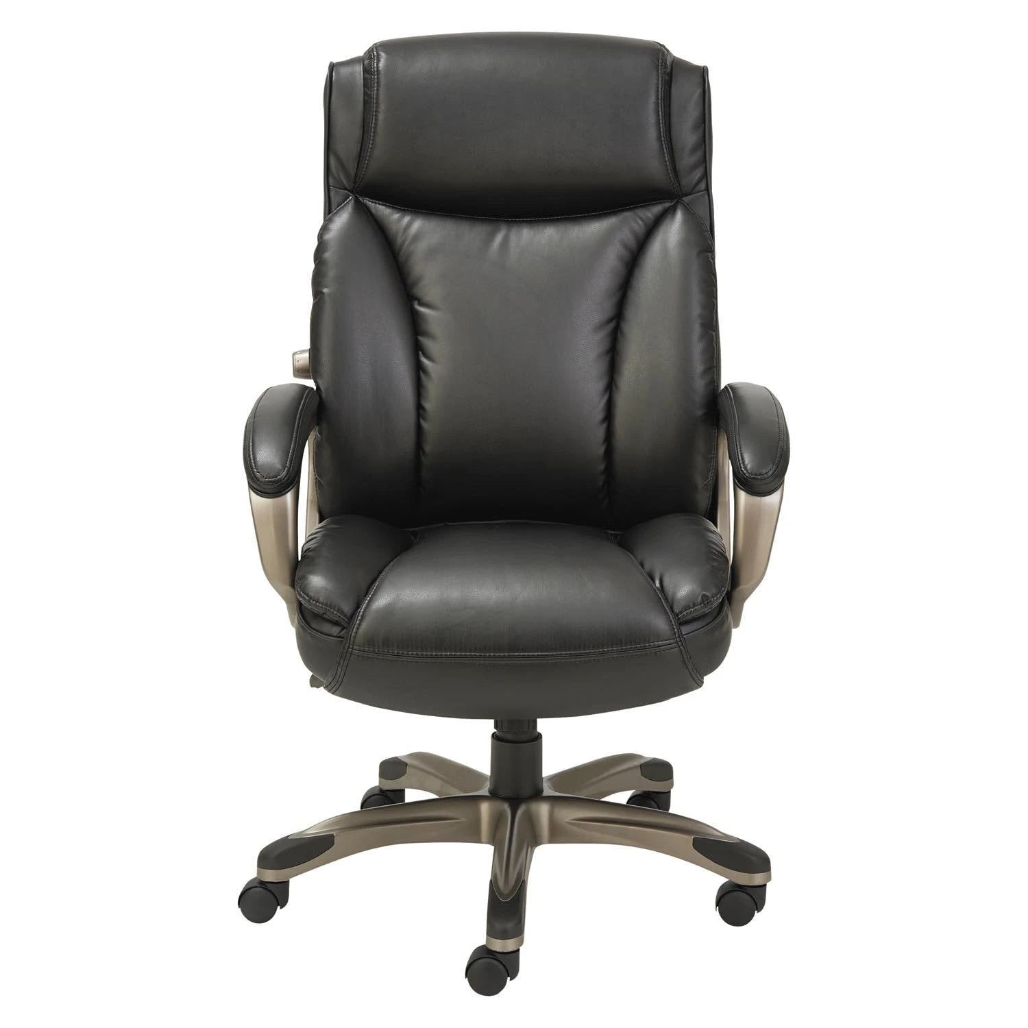 Alera Veon Executive High-Back Leather Chair, Ergonomic, Adjustable Lumbar, Select Colors
