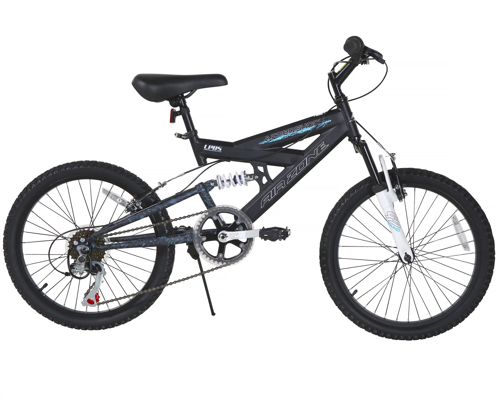 Dynacraft Air Zone 20′′ Boys Mountain Bike, Dual Suspension, 6-Speed Shimano, Ages 7-12