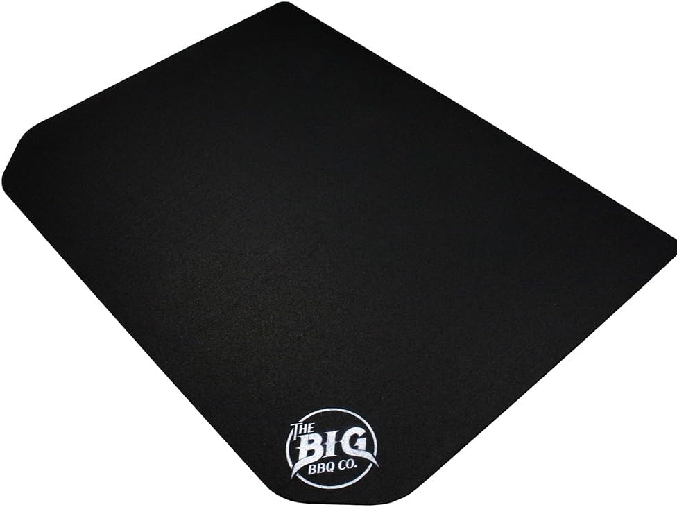 The Big BBQ Company Heavy Duty Rubber Grill Mat 36′′x48′′ | Flame & Weather Resistant, Easy Clean, USA Made