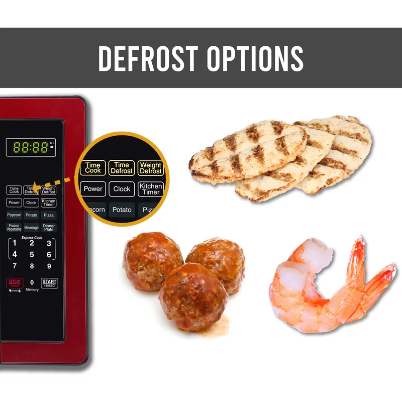 Farberware Metallic Red 1.1 cu. ft. 1000W Countertop Microwave Oven