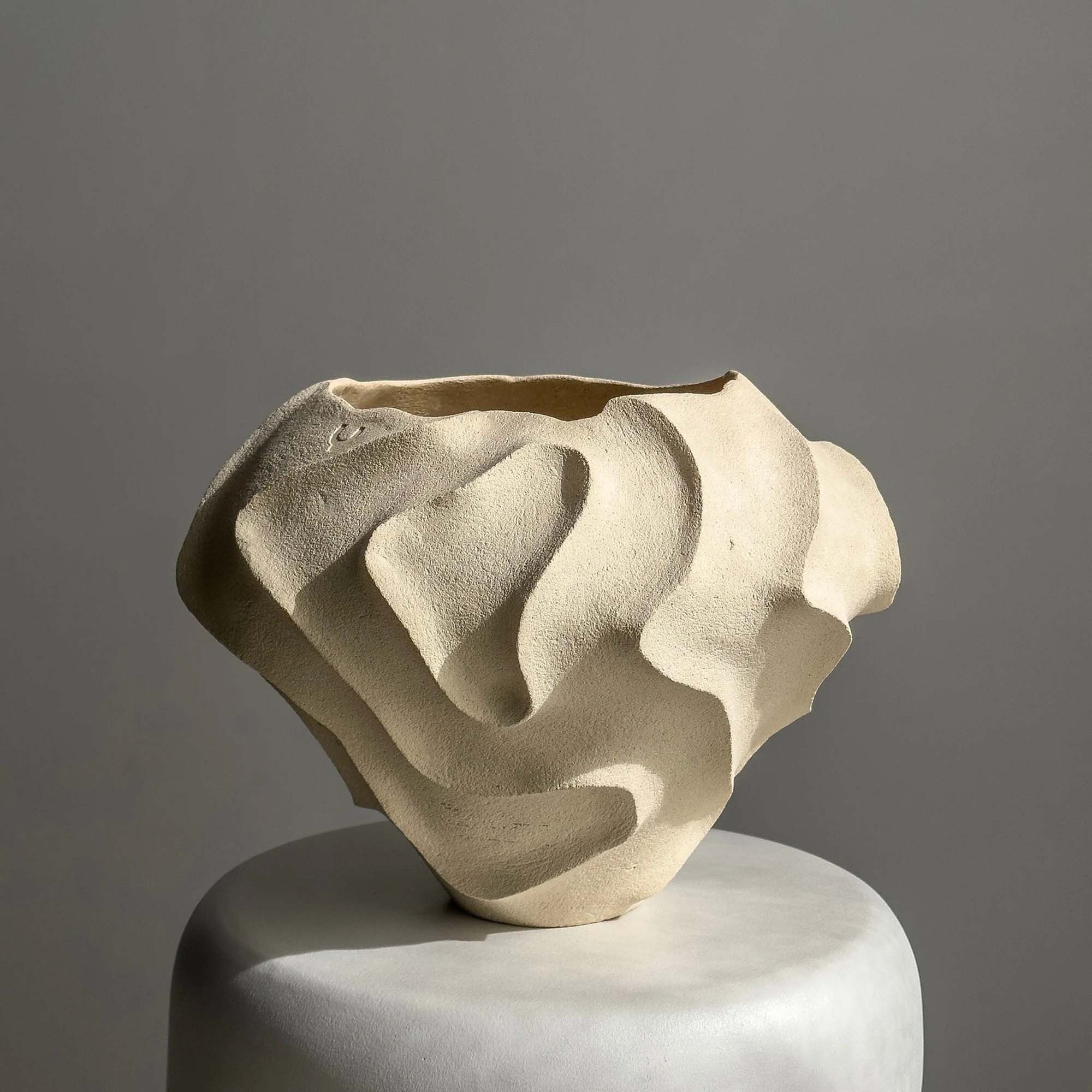 Abstract Large Ceramic Vase