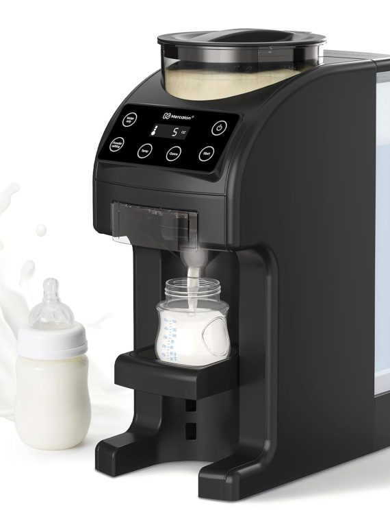 Brand Automatic Formula Dispenser – Fast & Customizable, Accurate Temperature Control, Compatible with All Bottles & Formulas, Black/White