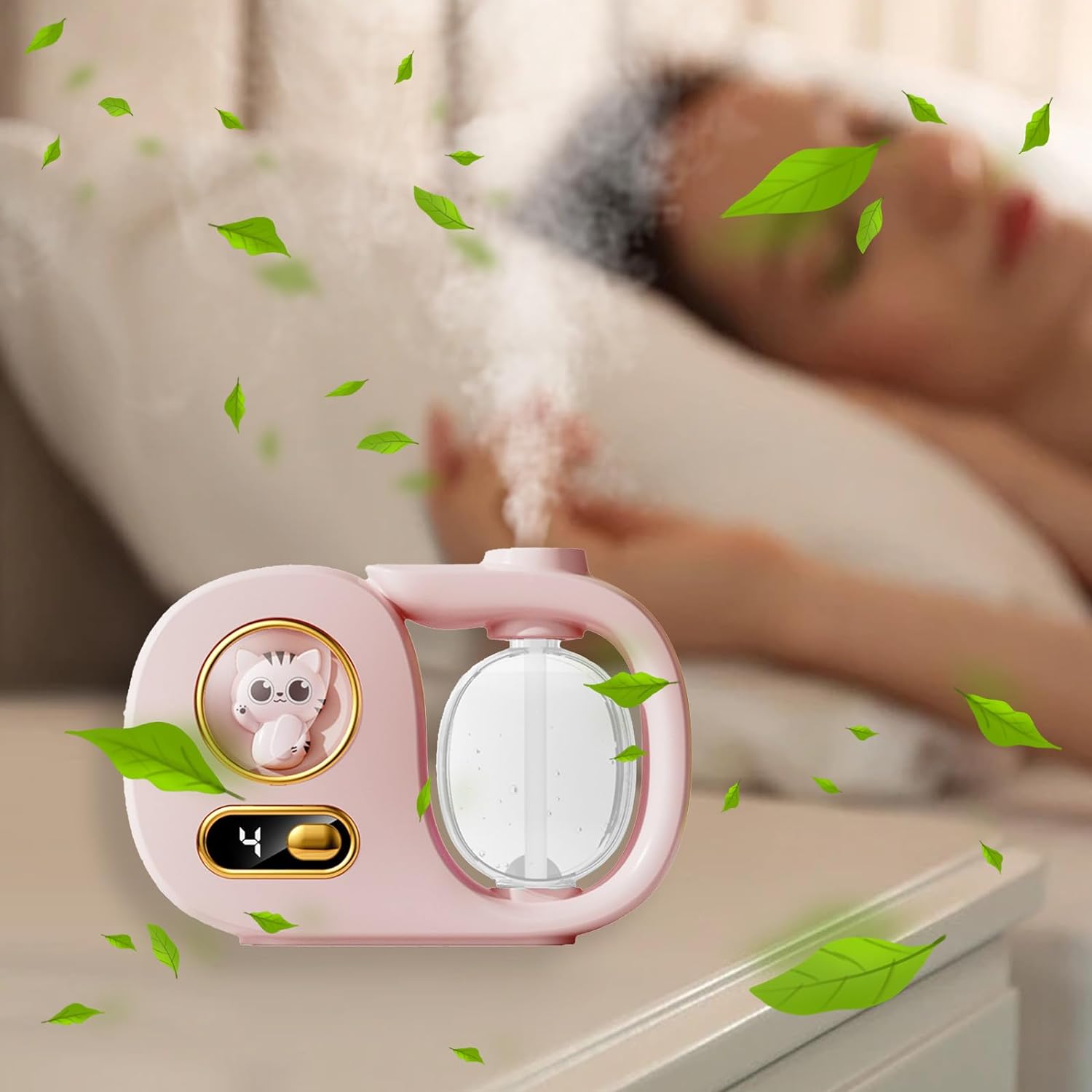 Pink Smell Machine Waterless Essential Oil Diffuser, 50ml Capacity, Four-Stage Timer, Ideal for Home, Store, Hotel, Large Room, Office