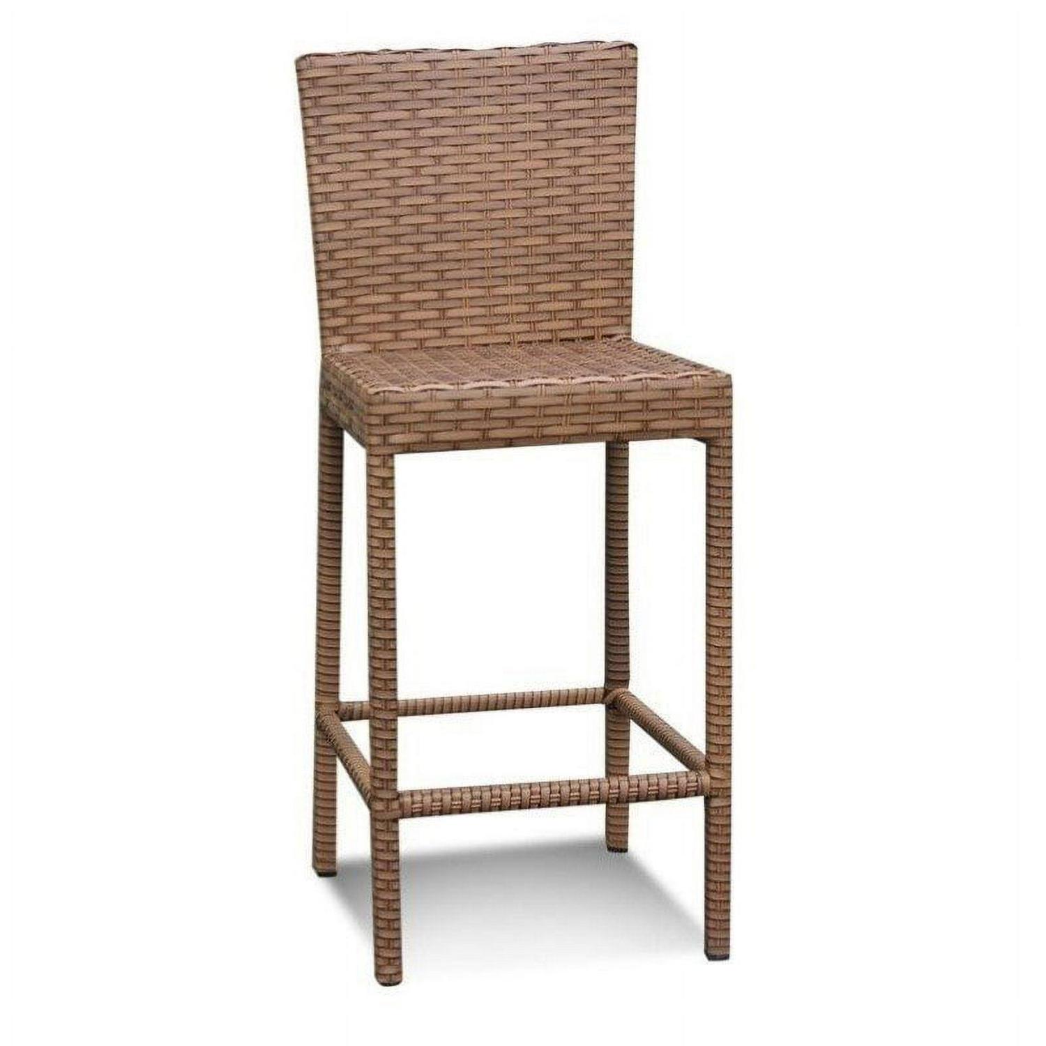 TKC Laguna Caramel Outdoor Wicker Bar Stools Set of 2 – 30′′ Seat Height, Aluminum Frame