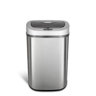NINESTARS 21 Gal Infrared Sensor Stainless Steel Trash Can, Auto-Open, Fingerprint-Resistant