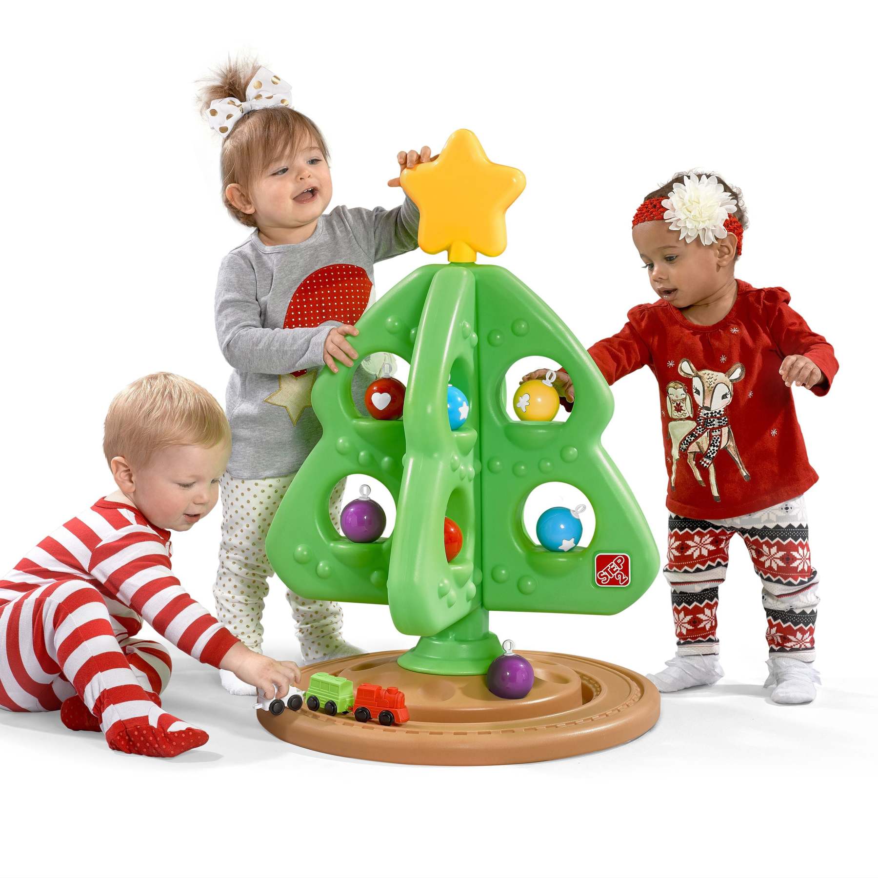 Step2 My First Christmas Tree – 33′′ Kids’ Plastic Tree with Ornaments & Train Set
