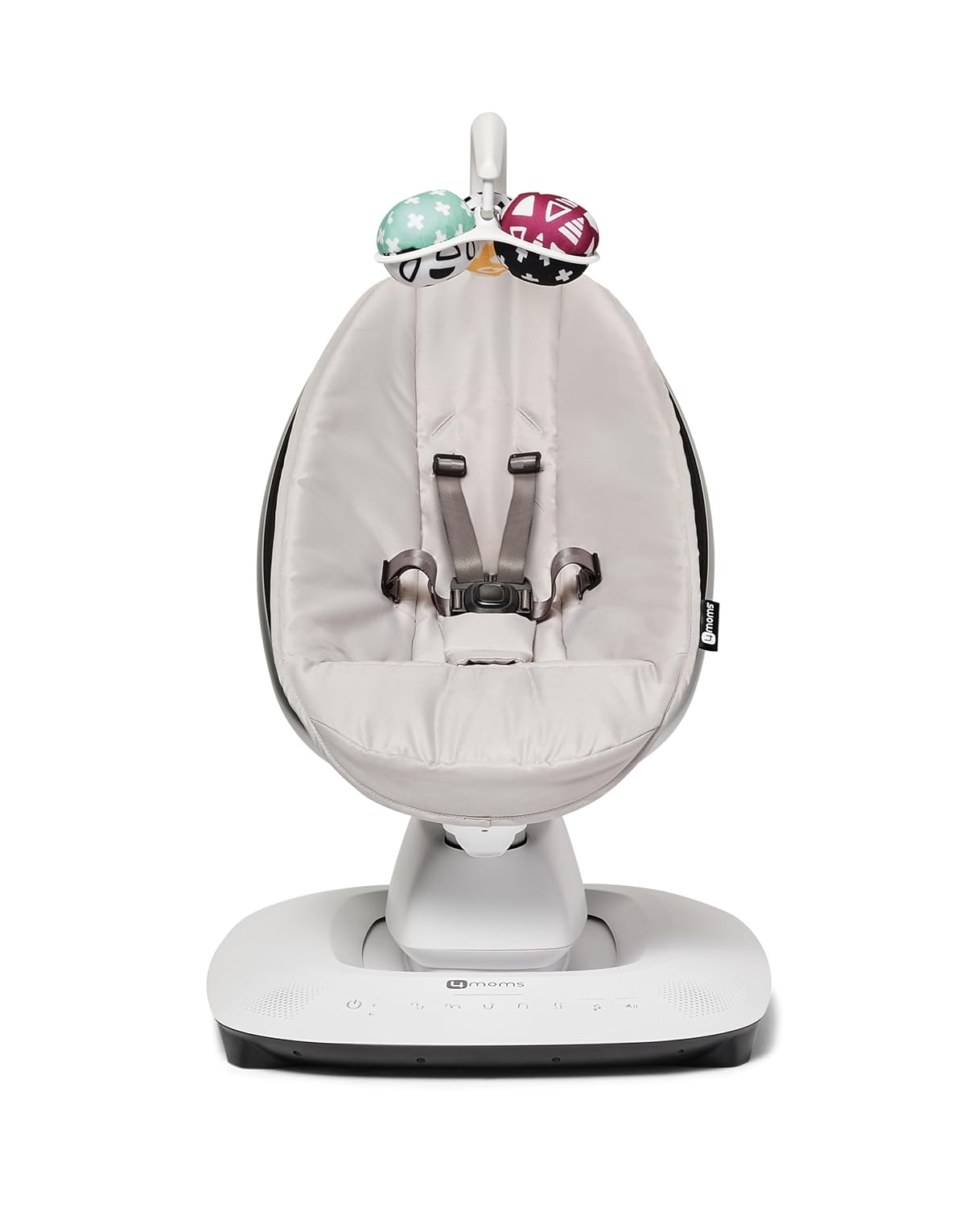 4moms MamaRoo Multi-Motion Baby Swing, Bluetooth, 5 Motions, Gray, Plastic Frame, AC Adapter