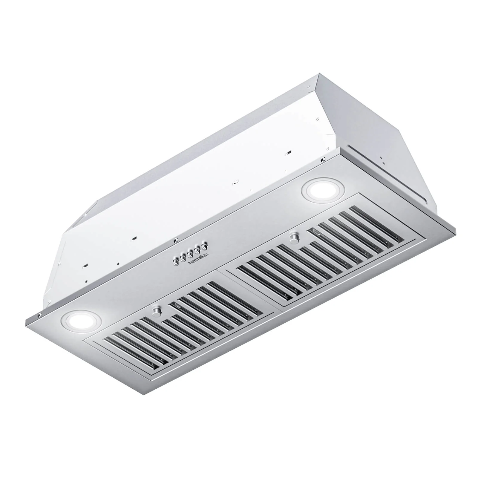 hermitlux 30′′ Insert Range Hood HMX-USB13G70-AC, 600 CFM, 3-Speed, LED Light, Ducted/Ductless, Stainless Steel