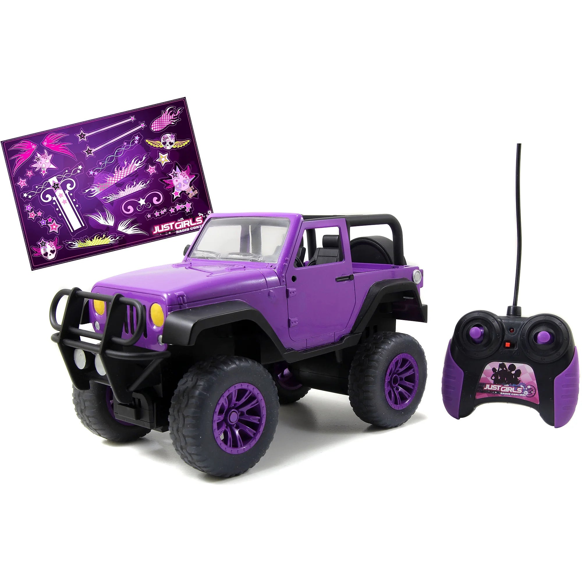 Jada Toys GirlMazing Remote Control Jeep, Purple – Customizable RC Car for Kids 6+