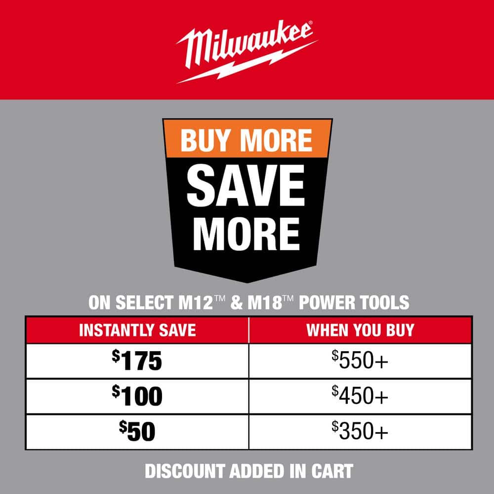 Milwaukee M12 FUEL 3/8′′ Cordless Brushless Stubby Impact Wrench, 250 ft-lbs Torque, Tool-Only