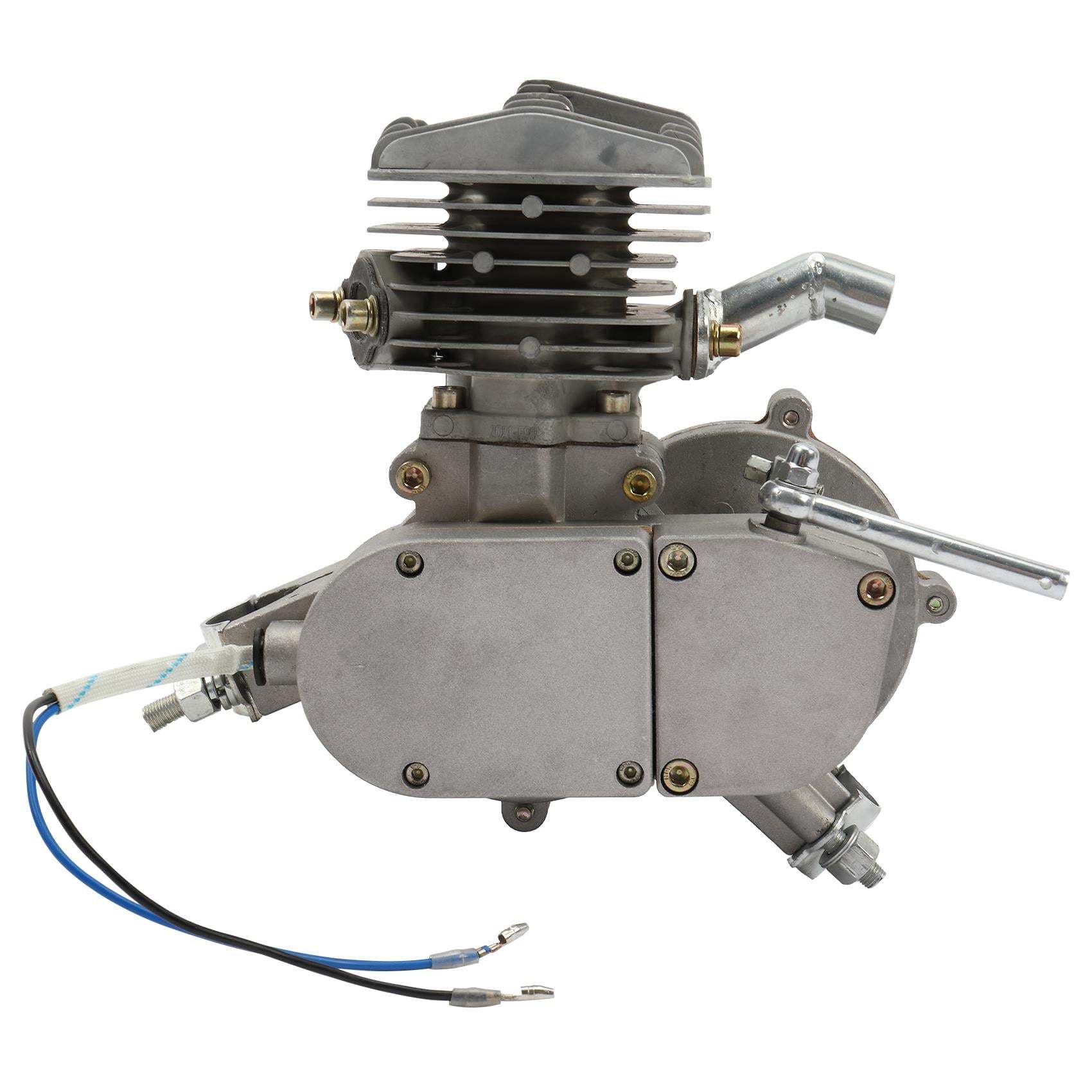 Zimtown 80cc 2-Stroke Engine Bike Motor Kit for 26′′ Bicycles, Silver White