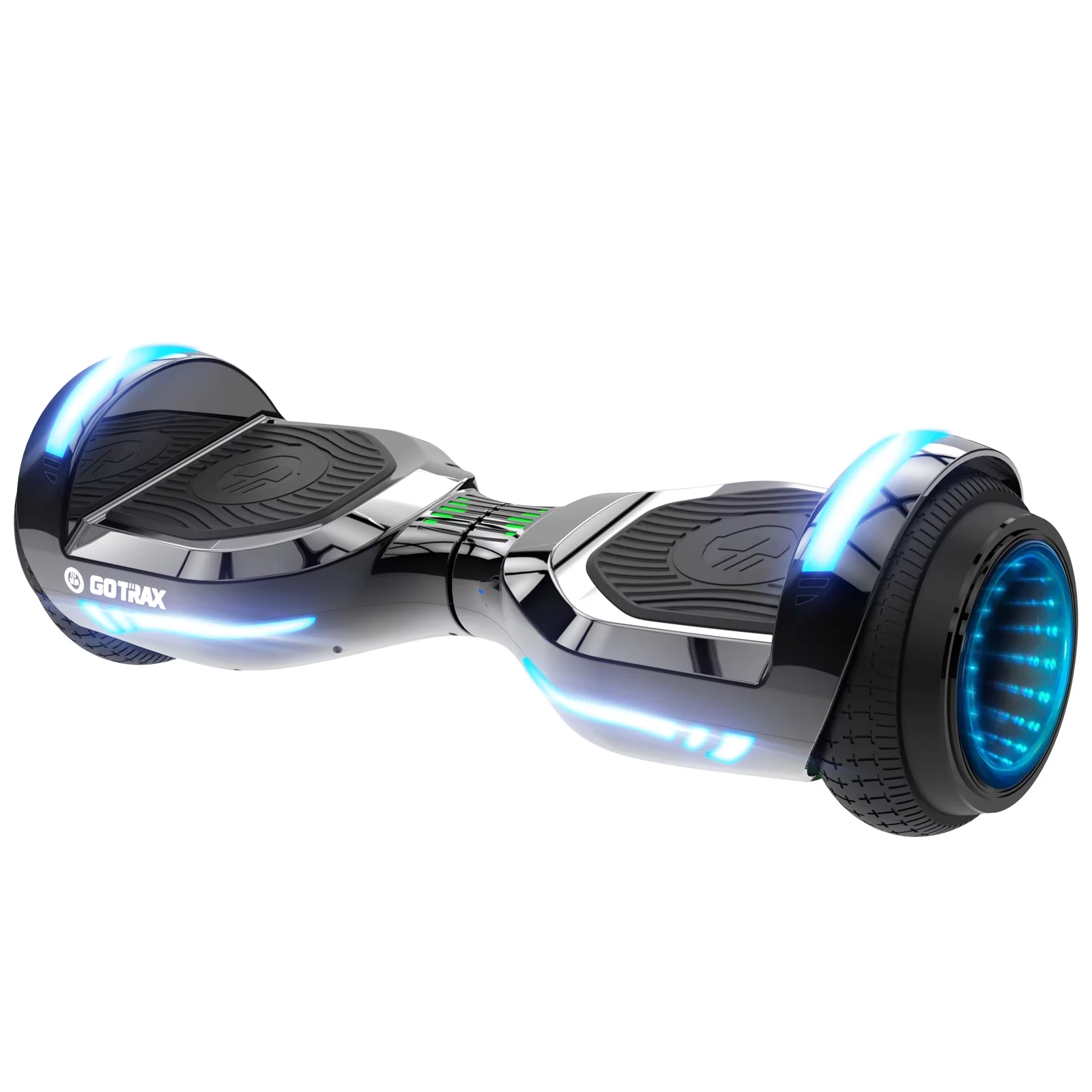 GOTRAX Glide Pro Bluetooth Hoverboard, 6.5′′ Wheels, LED Lights, Self-Balancing, UL2272 Certified, Silver, for Kids & Adults
