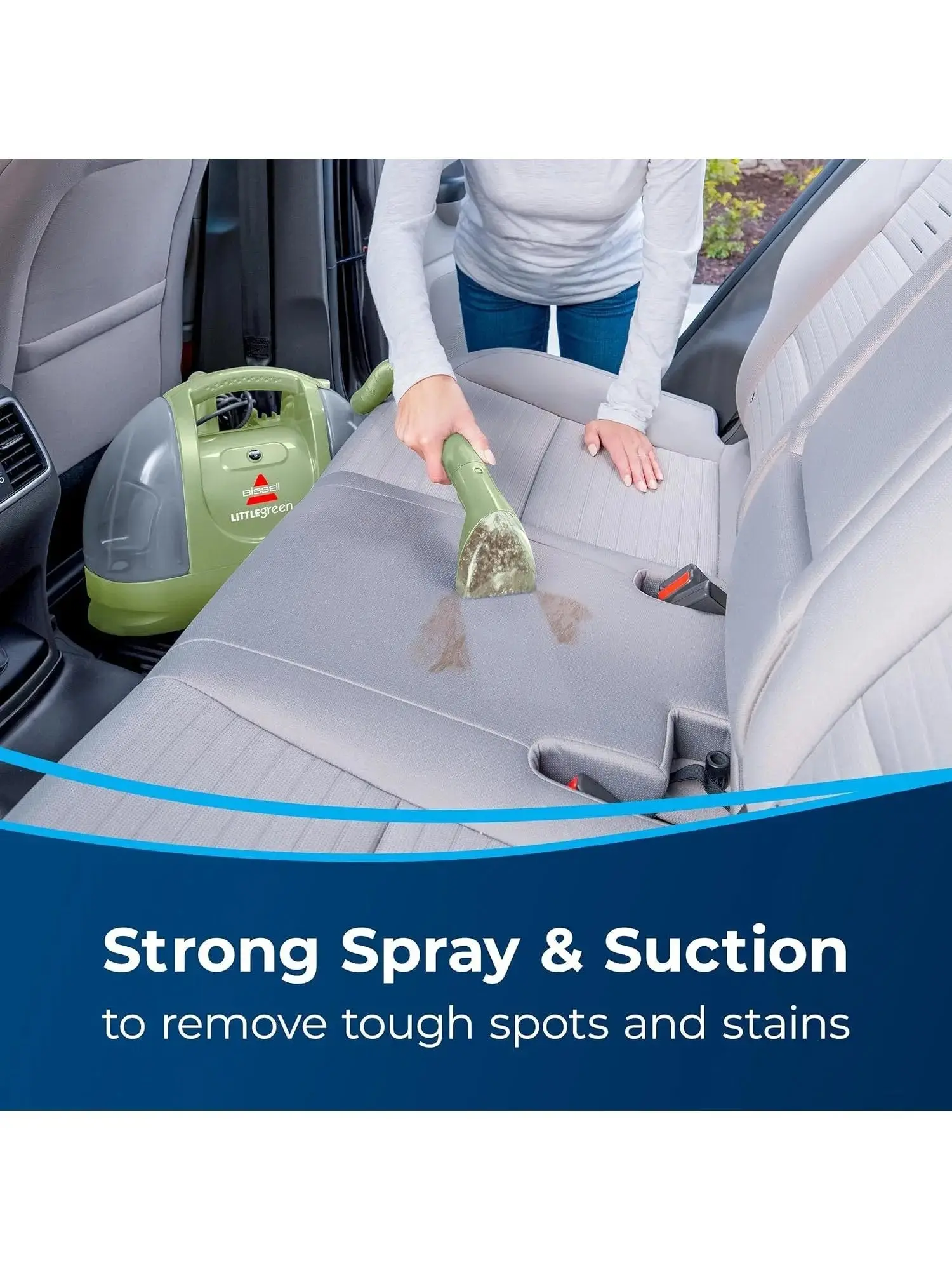 Little Green Multi-Purpose Portable Carpet and Upholstery Cleaner, Car and Auto Detailer, with Exclusive Specialty Tools, Green, 1400B