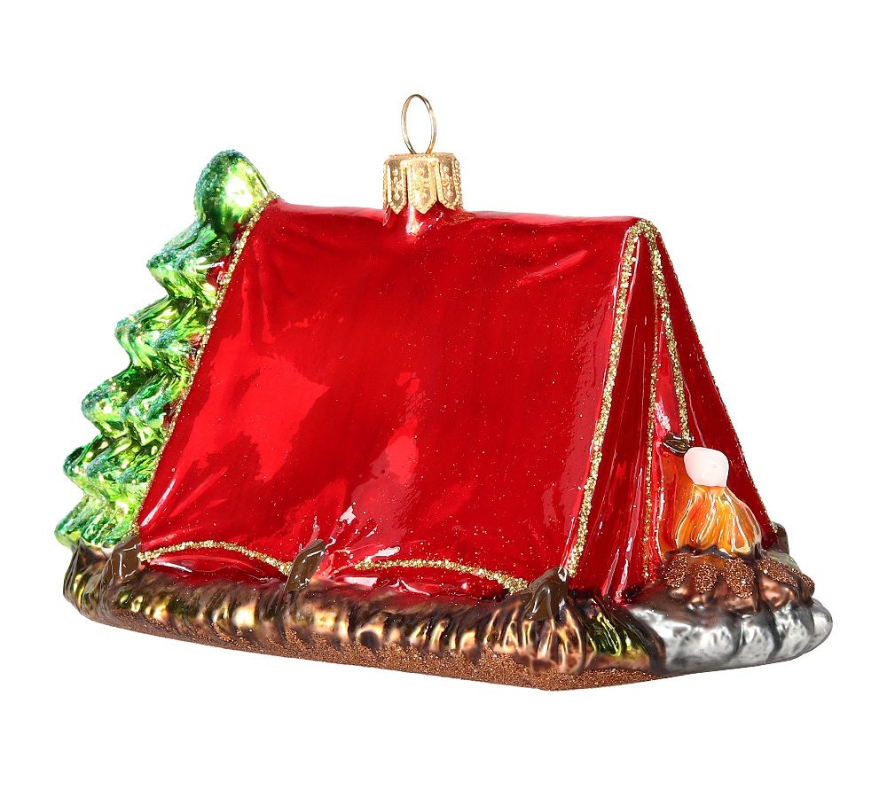 Handmade Heirloom Holiday Camping Tent Ornament