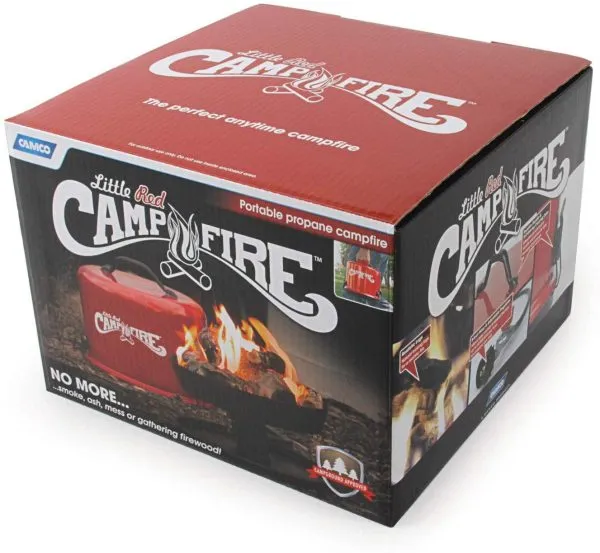 Camco Little Red Campfire 11.25′′ Portable Propane Fire Pit with 65,000 BTU for Camping & Patios