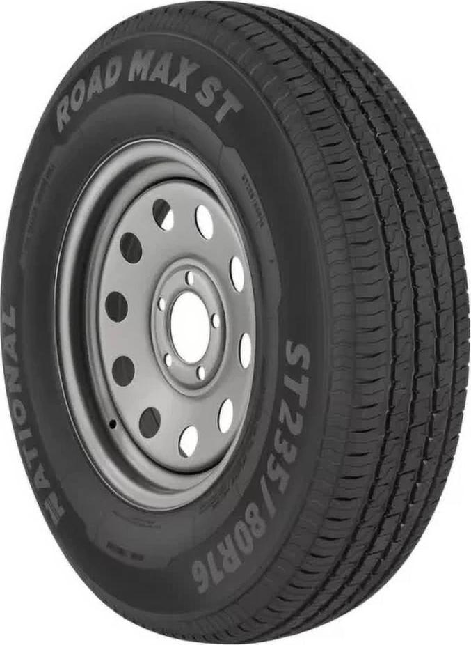 National Road Max ST205/75R15 Trailer Tire, 5-Year Warranty, All-Season, 107/102M