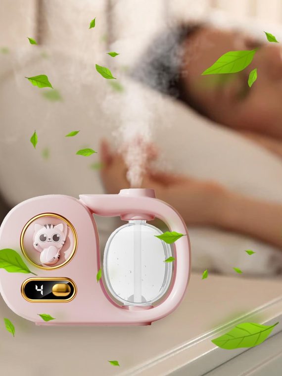 Pink Smell Machine Waterless Essential Oil Diffuser, 50ml Capacity, Four-Stage Timer, Ideal for Home, Store, Hotel, Large Room, Office