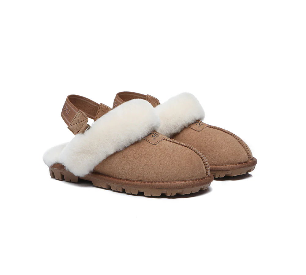 australian shepherd ugg slippers sheepskin wool removable strap slingback suzie