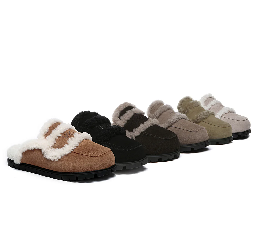 australian shepherd ugg slippers women sheepskin wool shearling lined remi