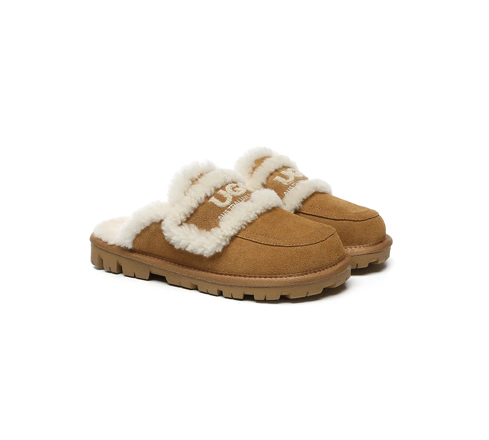 australian shepherd ugg slippers women sheepskin wool shearling lined rilee