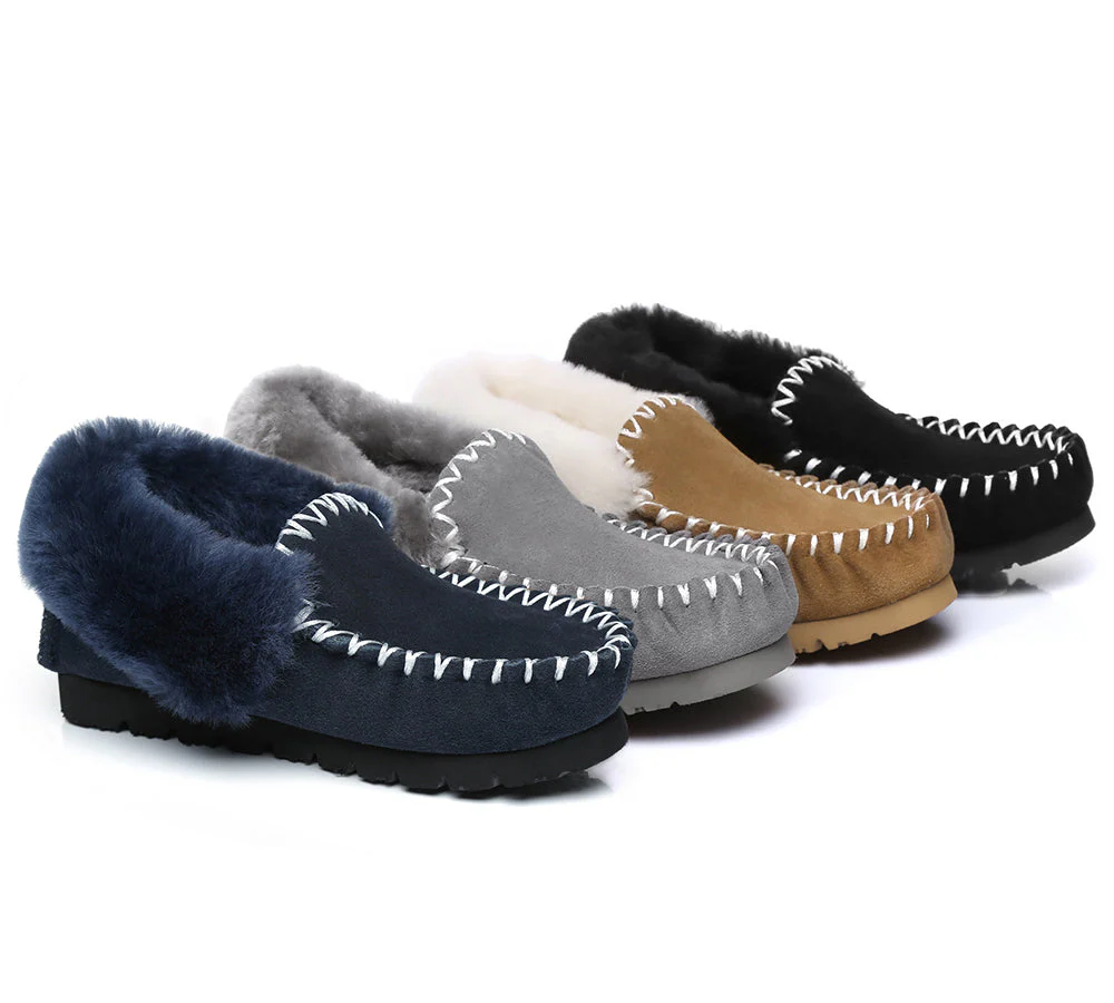 australian shepherd ugg slippers men sheepskin wool ankle popo moccasins big size