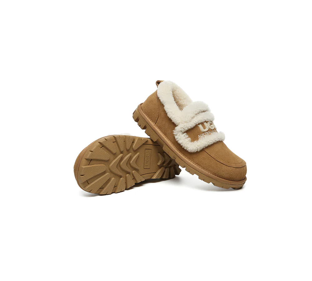 australian shepherd ugg slippers women sheepskin wool ankle rilee loafers