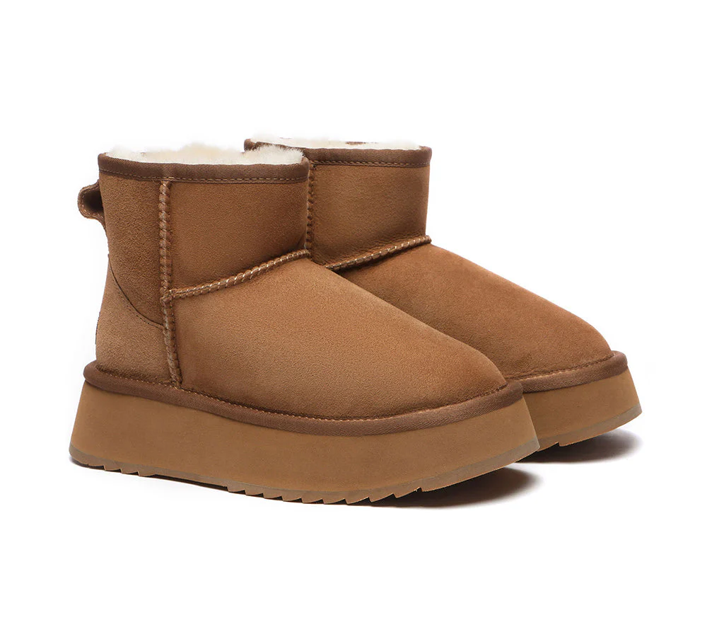 australian shepherd ugg boots sheepskin wool platform thick bottom mini classic
