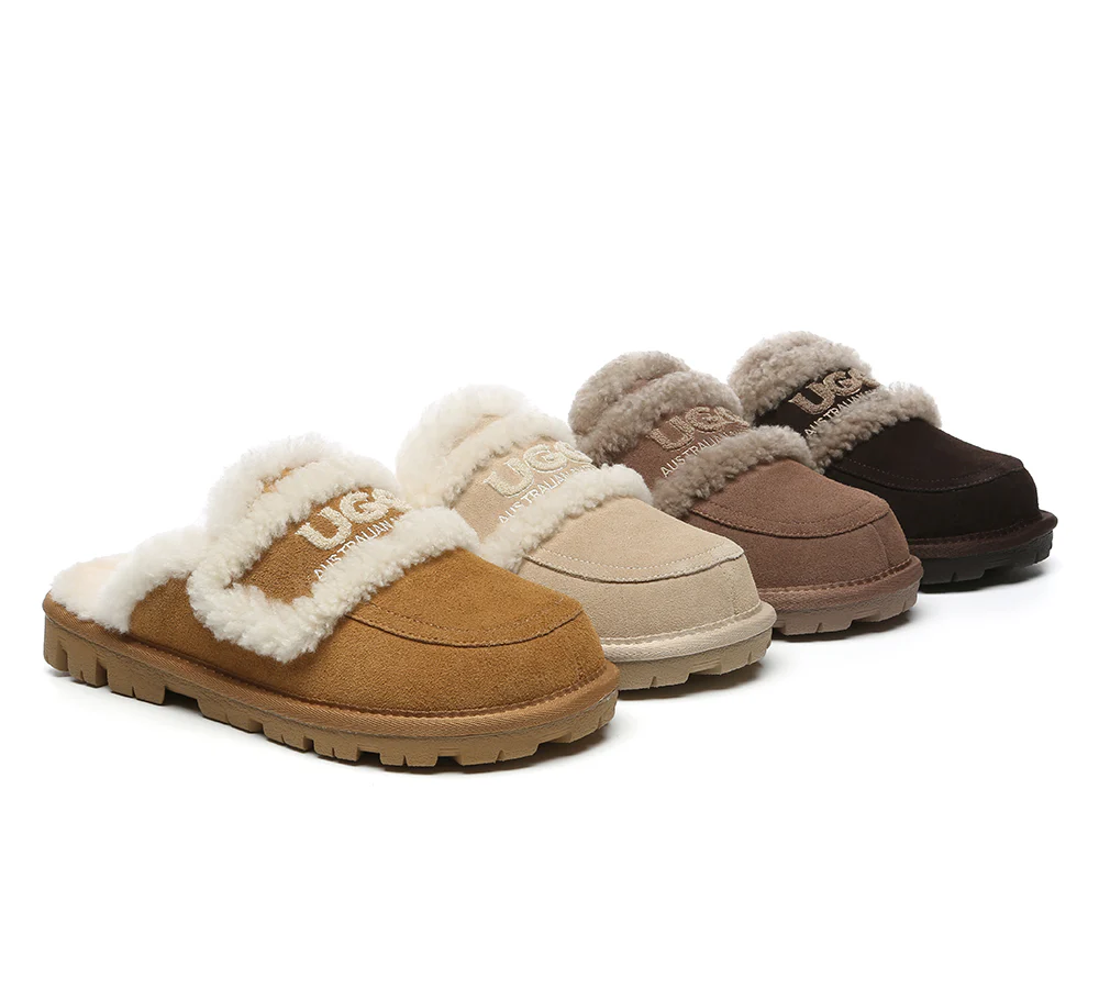 australian shepherd ugg slippers women sheepskin wool shearling lined rilee