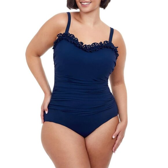 NWT Profile by Gottex Women's Plus Full Figure Hula Dance One-Piece Swimsuit