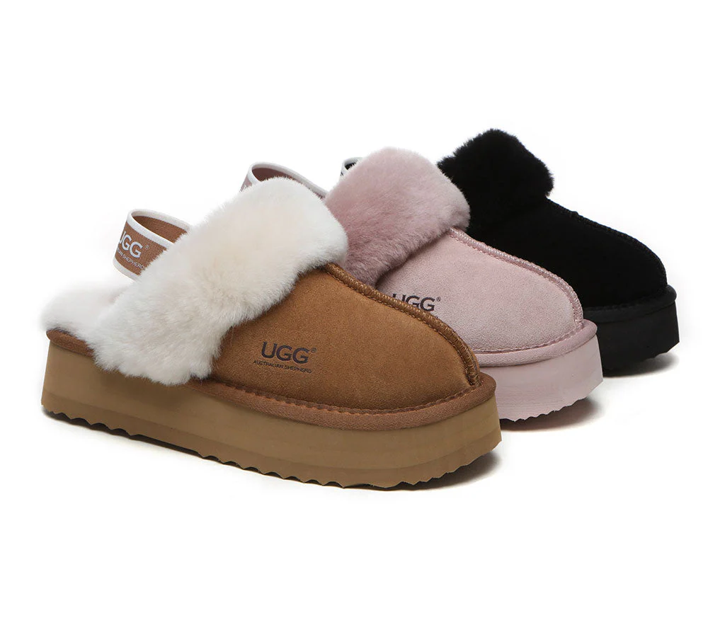 australian shepherd ugg slippers women removable strap slingback platform muffin