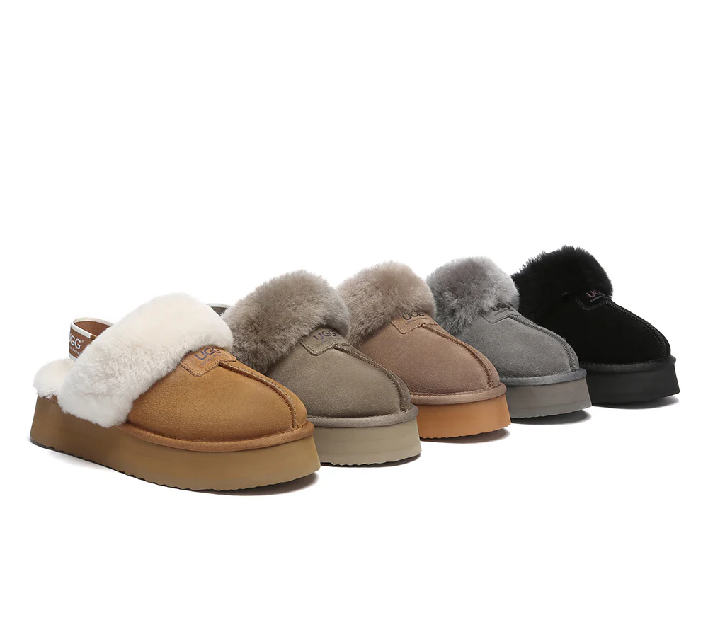australian shepherd ugg slippers women removable strap slingback platform suzie