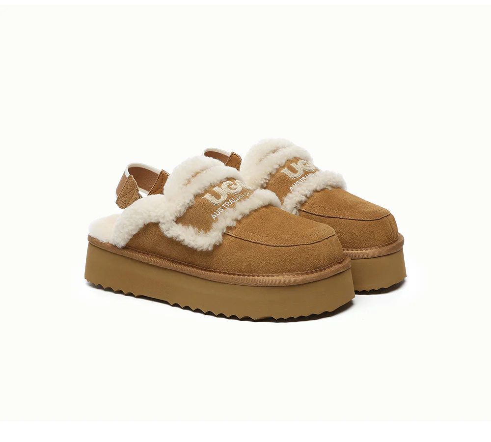 australian shepherd ugg slippers women removable strap slingback platform rilee