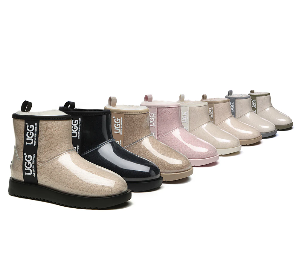 australian shepherd ugg boots women clear waterproof shearling coated classic