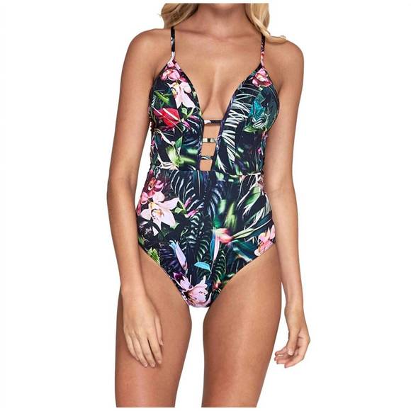 NEW JETS BY JESSIKA ALLEN plunge v-neck one piece swimsuit in australia arcadia
