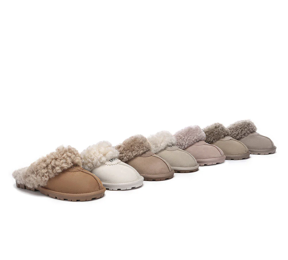 australian shepherd ugg slippers double faced sheepskin wool waffle curly