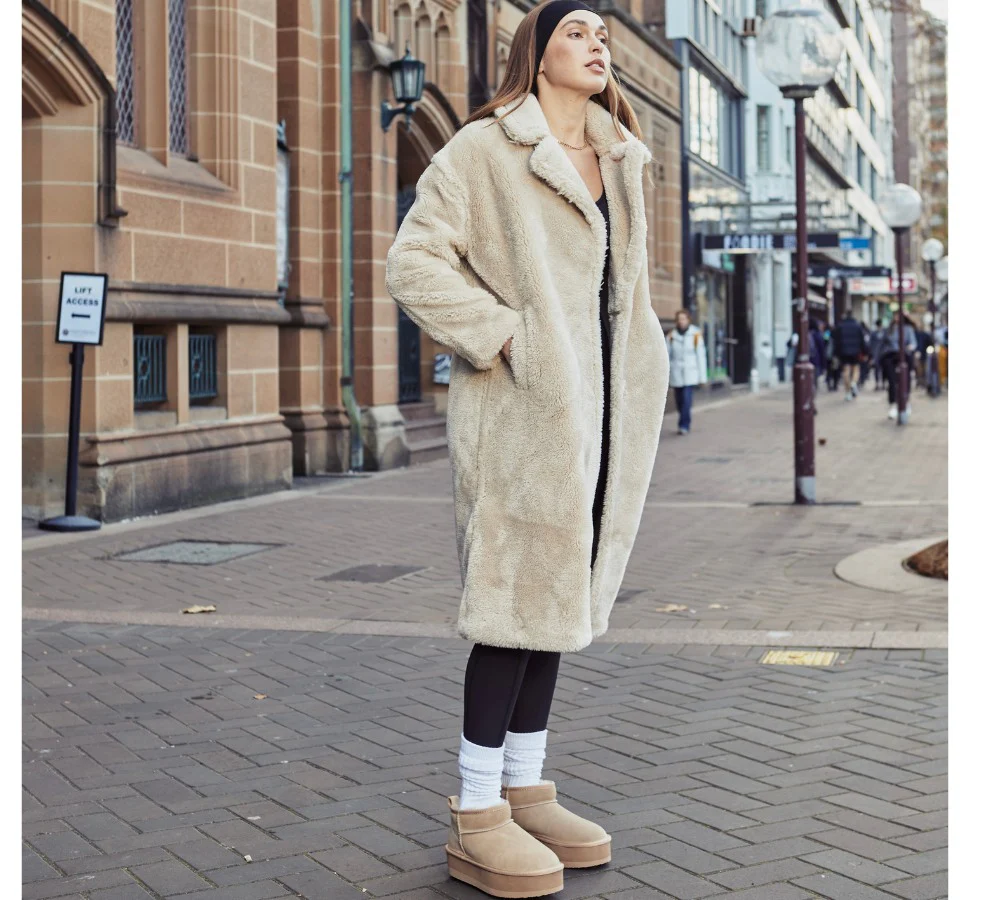 australian shepherd ugg boots sheepskin wool ankle ultra platform saylor