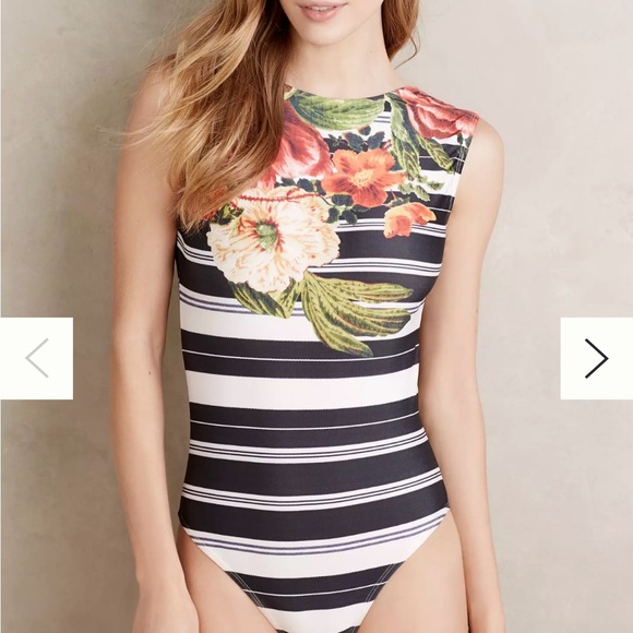 Lenny Niemeyer Anthropologie NEW one Piece Swimsuit Bathing Suit Size L