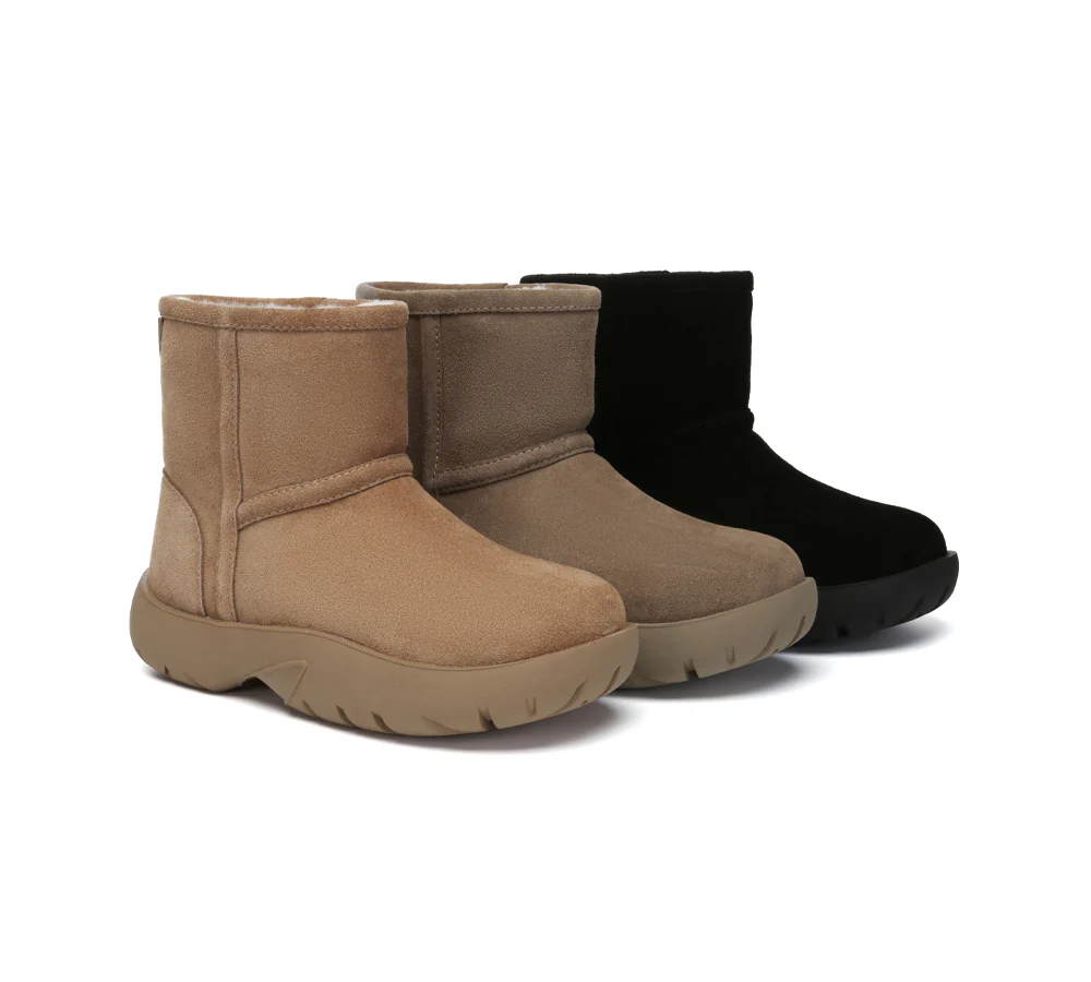australian shepherd ugg boots sheepskin wool mid calf chunky short classic salma