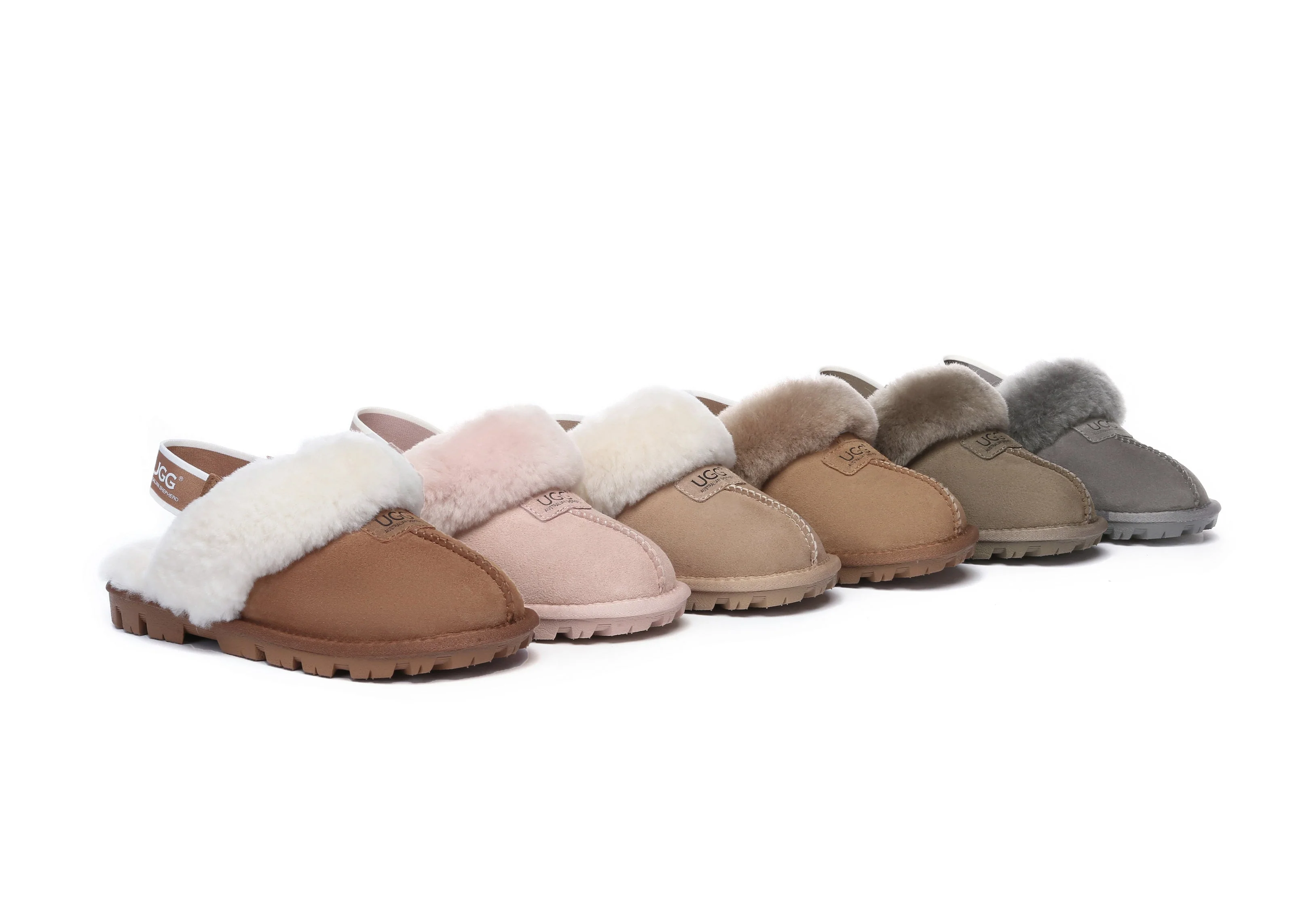 australian shepherd ugg slippers sheepskin wool removable strap slingback suzie ll