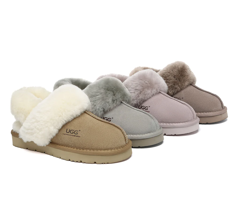 australian shepherd 3 way style ugg slippers women removable wool strap slingback muffin fluffy