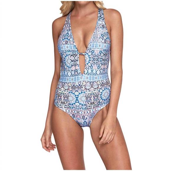 NEW JETS BY JESSIKA ALLEN plunge v-neck one piece swimsuit in australia encounte